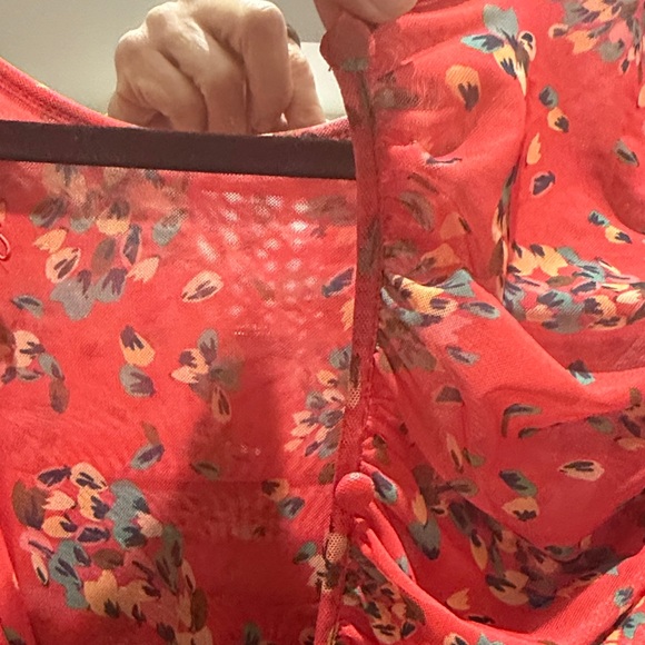NWT Elegant Red Floral Free People Dress - Picture 9 of 9